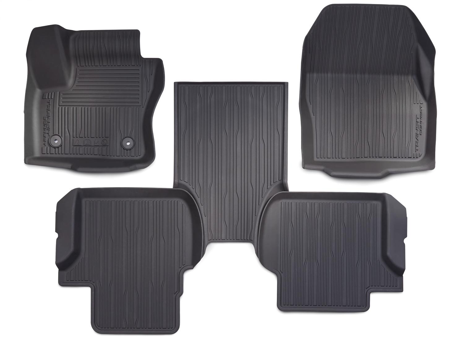Image for Floor Liner - Tray Style, Black, 5-Piece, For Carpet Flooring LWB with Captains Chair from AccessoriesCanada