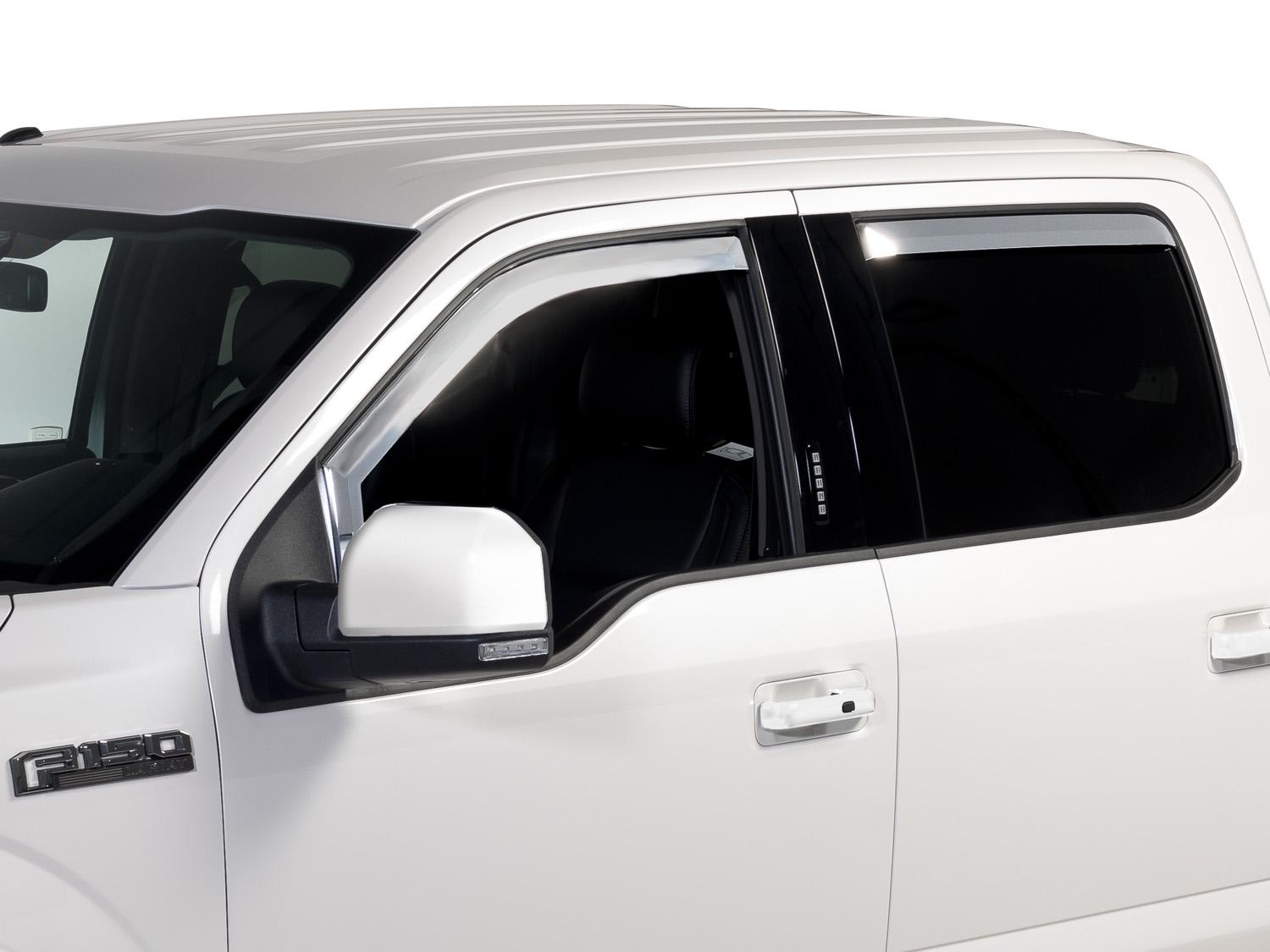 SuperCab Chrome Side Window Air Deflectors