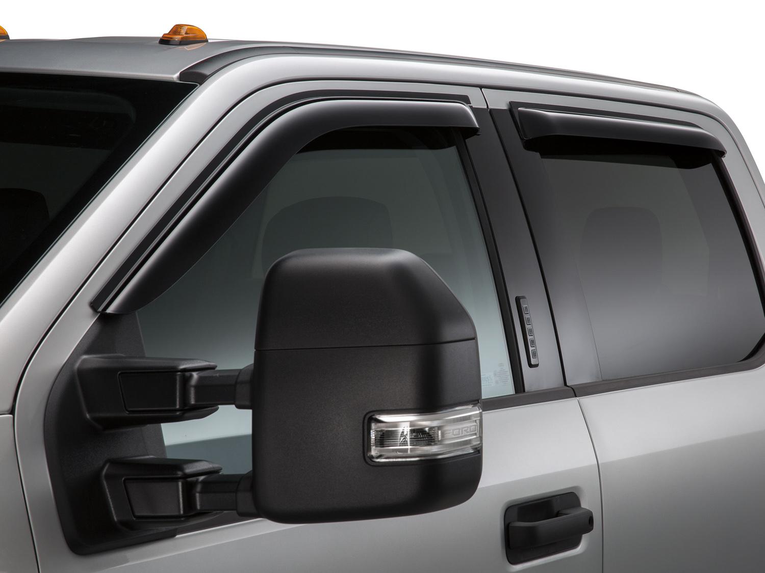 Crew Cab Smoke Side Window Air Deflectors