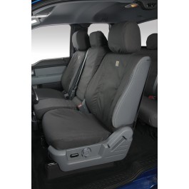 F-150 Crew Cab 2015-2020 Covercraft Rear Seat Covers 60/40 in Carhartt Gravel