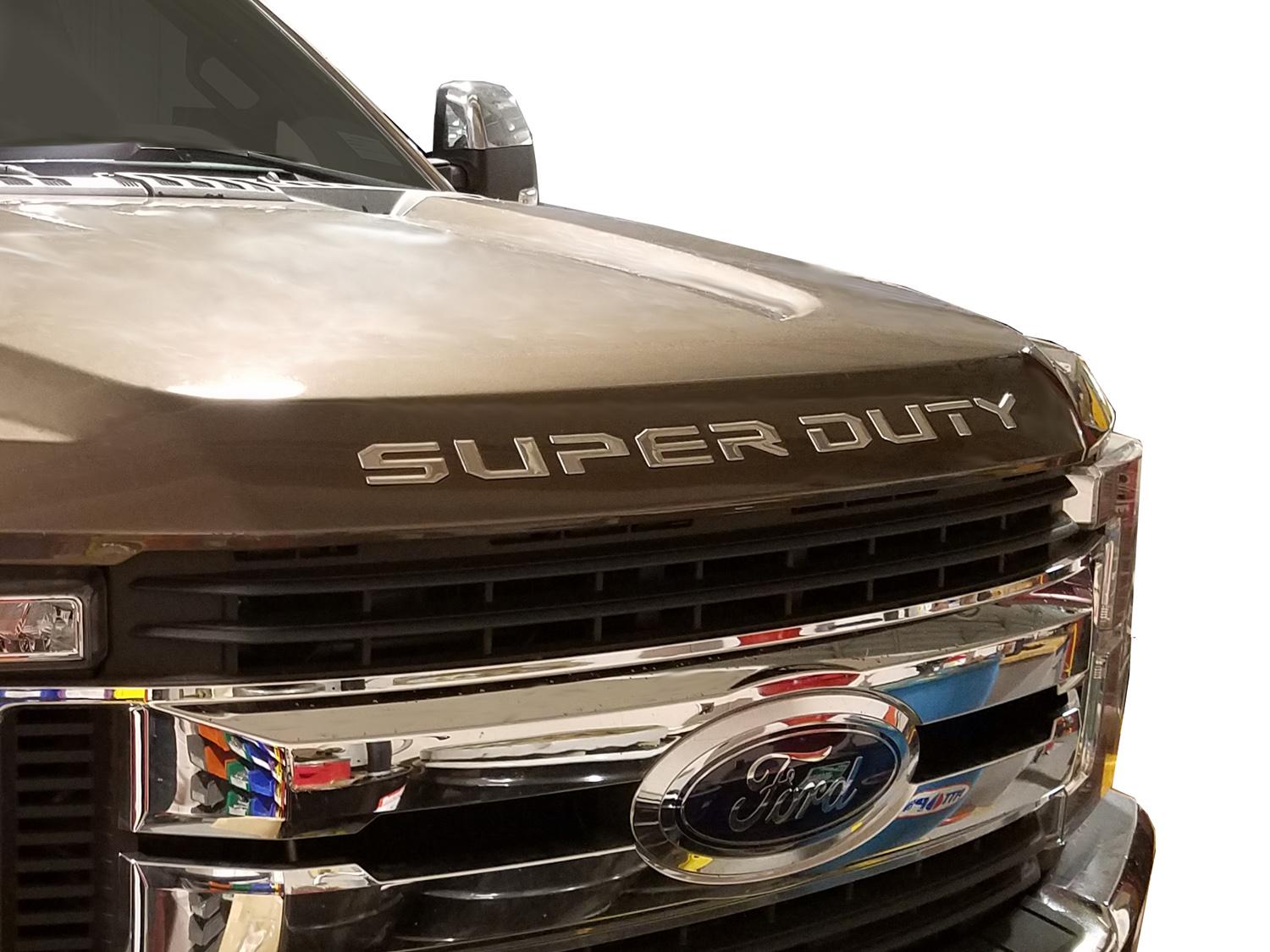 Image for Hood Badge - SuperDuty Lettering, Black Platinum from AccessoriesCanada