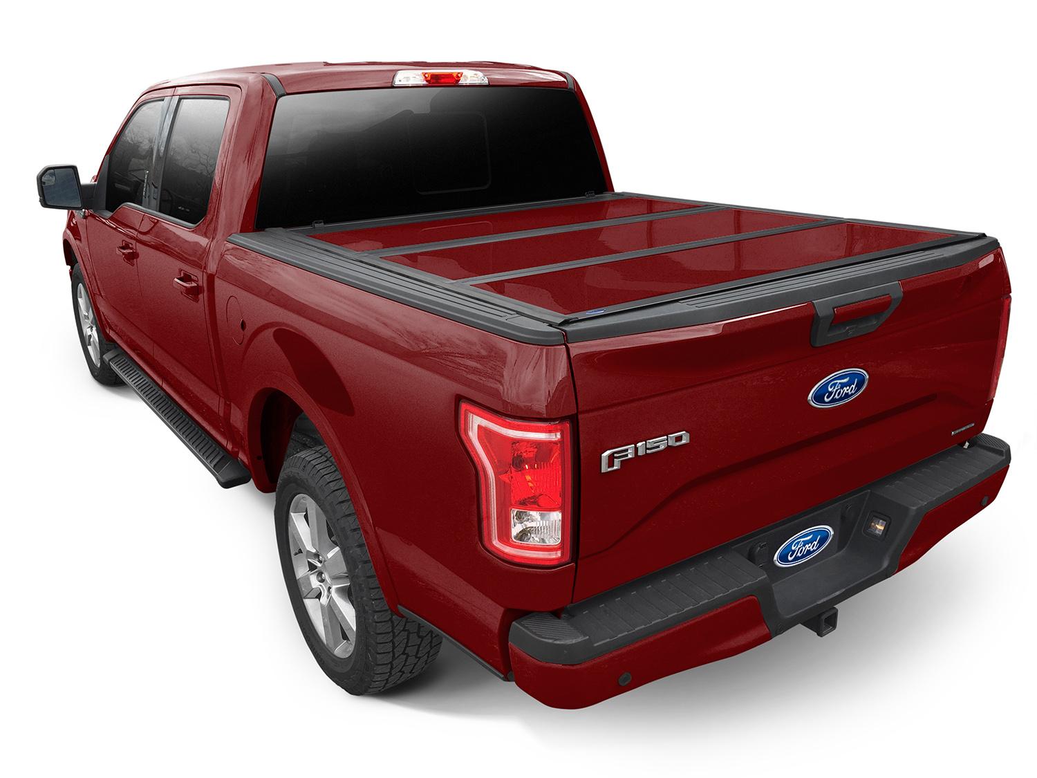 F-150 2015-2020 UnderCover Ruby Red Metallic Hard Folding Tonneau Cover for 5.5' Bed