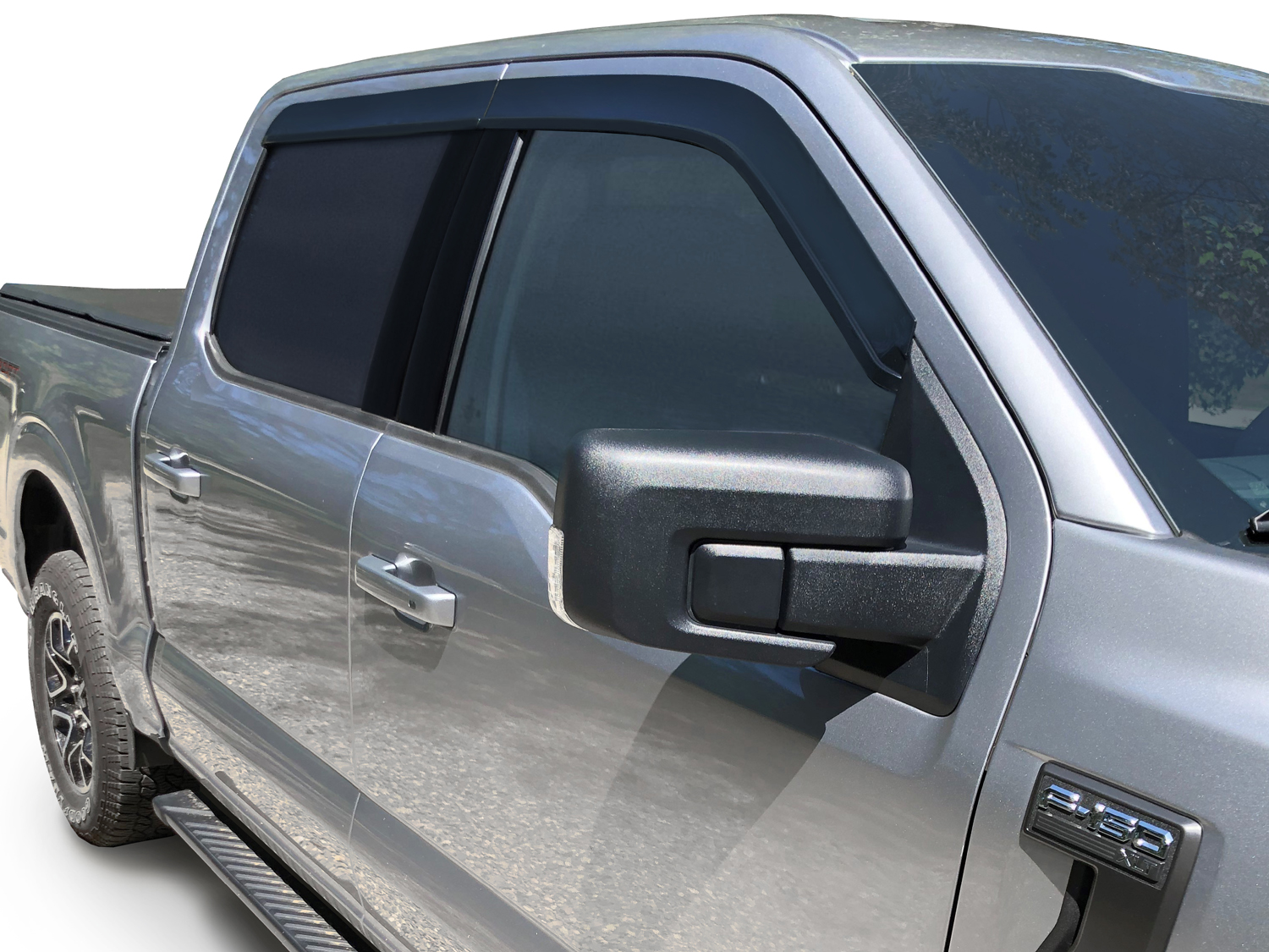 Supercrew Low Profile Side Window Deflectors by Lund