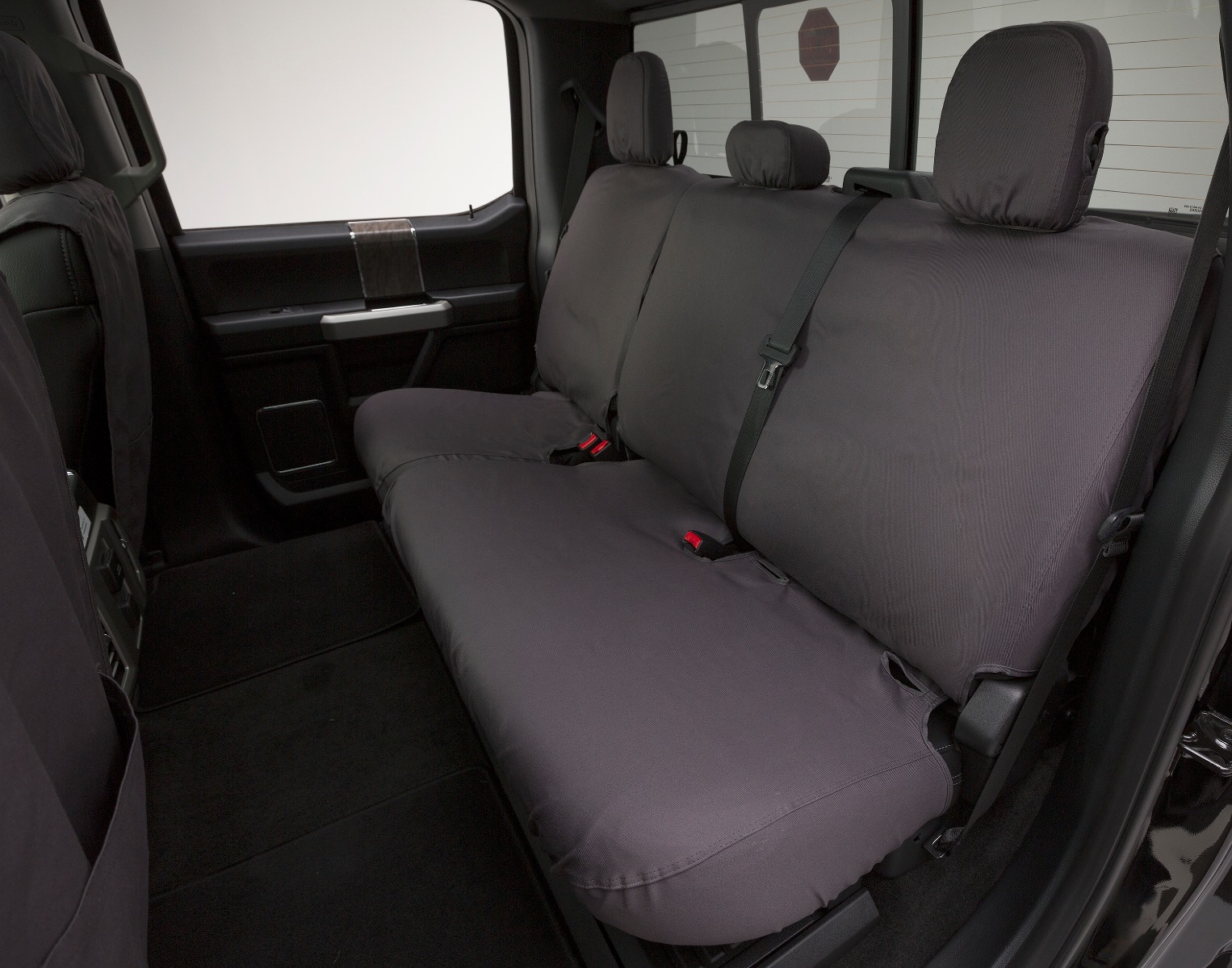 Covercraft SuperCrew Rear Row Seat Covers 60/40 w/ Armrest in Charcoal