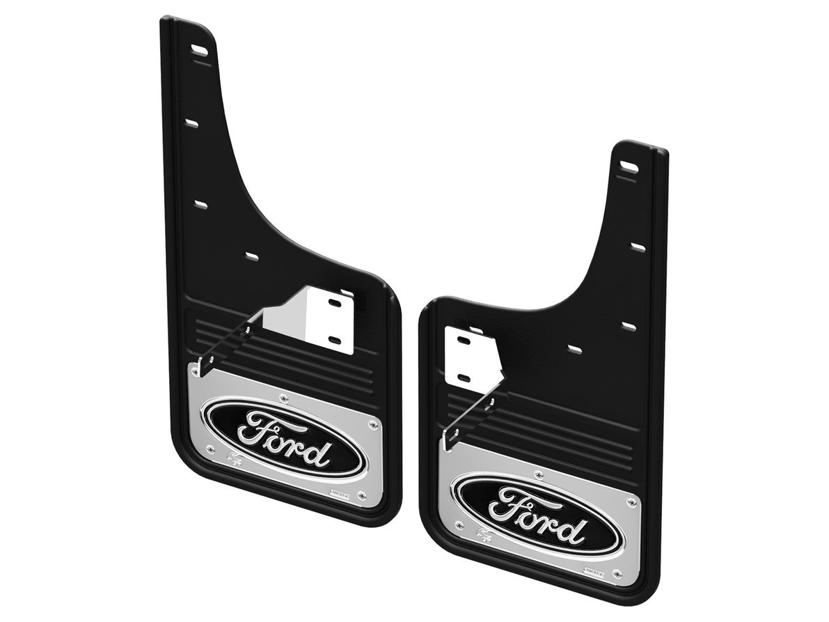 Image pour Pare-boue – Gatorback de Truck Hardware, paire avant, logo ovale Ford en acier inoxydable à partir de AccessoriesCanada